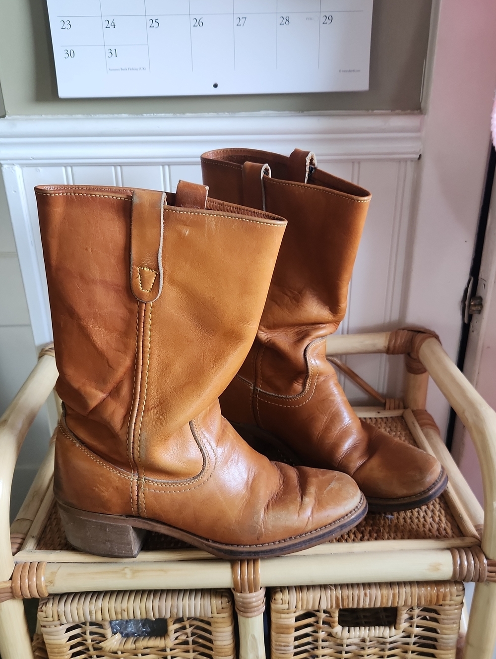 Vintage 70s Cougars Landis Moto Boots
